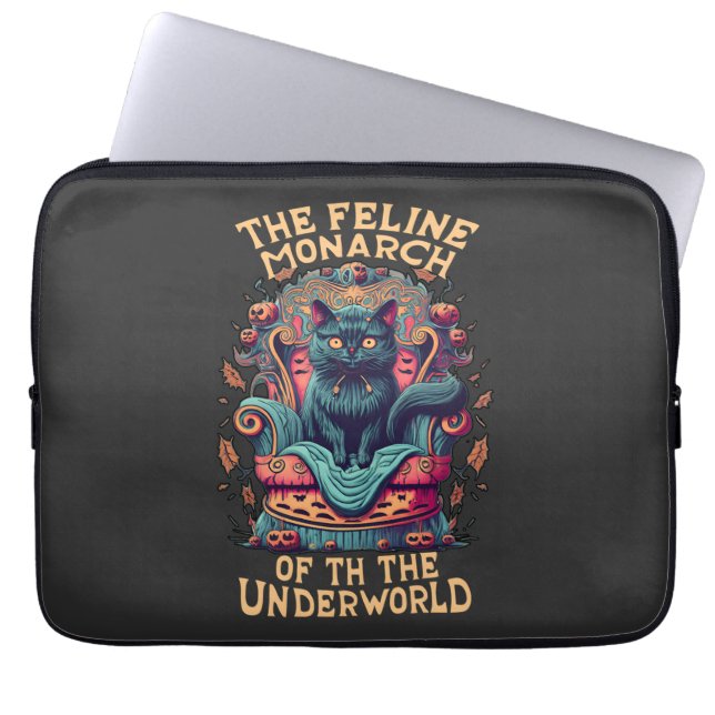 Bow zum Felinischen Monarch der Unterwelt Spooky Laptopschutzhülle (Vorderseite)