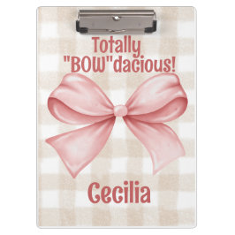 "Bowdacious gingham" mit Aquarellbogen-Klassiker Klemmbrett