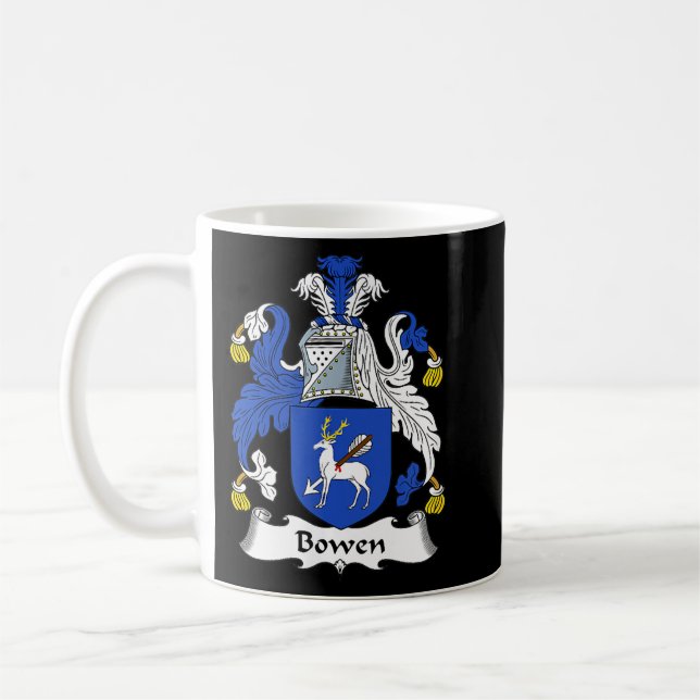 Bowen Coat of Arms Familienwappen Kaffeetasse (Links)