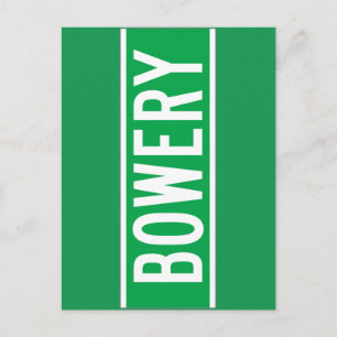 Bowery, New York Street Sign Postkarte