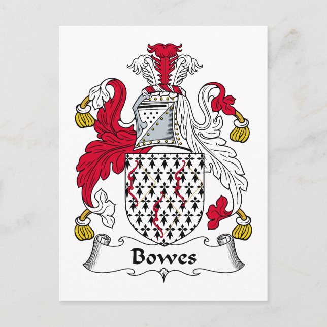 Bowes Familienwappen Postkarte (Vorderseite)