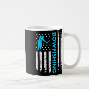 Bowfish US-Flagge Vintage Fischerei Bowfish Hunter Kaffeetasse