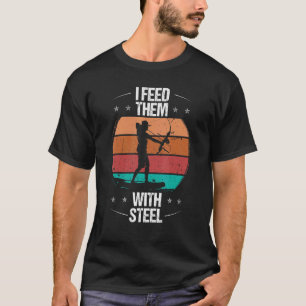 Bowfisher Ich füttere sie mit Stahl Airboat Angeln T-Shirt