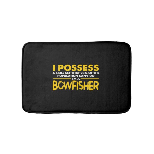 Bowfishing Skill Set Bowfisher Bowfisher Geschenk Badematte (Vorderseite)