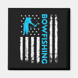 Bowfishing US-Flagge Vintage-Angeln Bowfish-Jäger  Magnet
