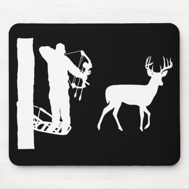 Bowhunter in Treestand und Schuppentiere Mousepad (Vorne)