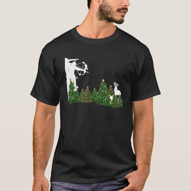 Bowhunters Ugly Christmas Archery Deer Hunting Lov T-Shirt (Vorderseite)