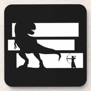 Bowhunting Dinosaurier Fantasy Archery Getränkeuntersetzer