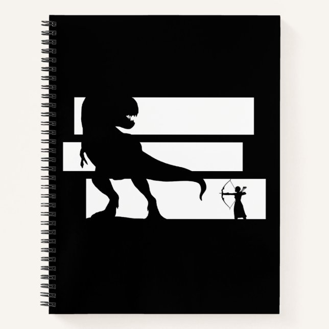 Bowhunting Dinosaurier Fantasy Archery Notizbuch (Vorderseite)