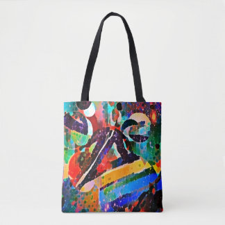 Bowie and Prince Rock out in Space Tote Bag Tasche