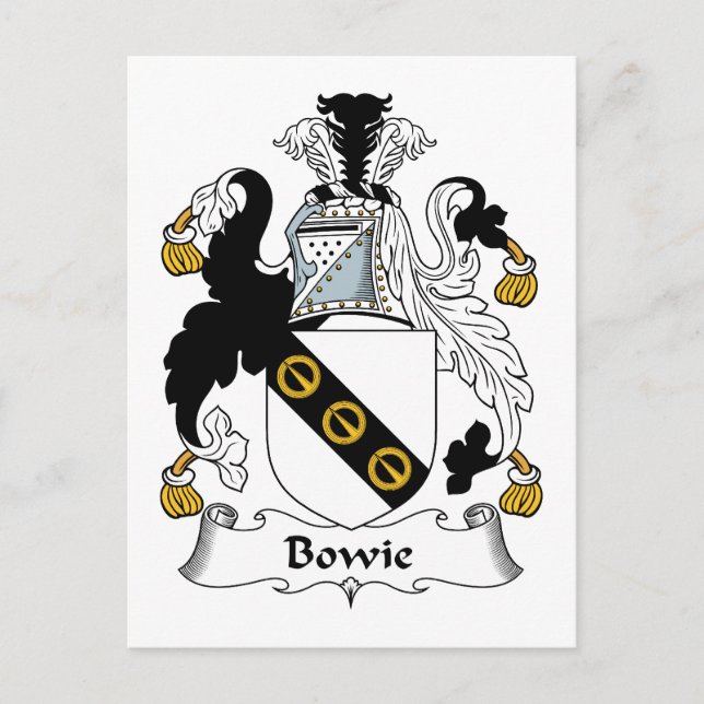 Bowie Familienwappen Postkarte (Vorderseite)
