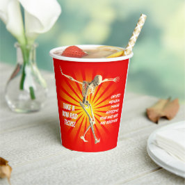 Bowing Skeleton Krass Tech Wertschätzung Pappbecher