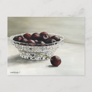 Bowl Full of Cherries Art Carte postale