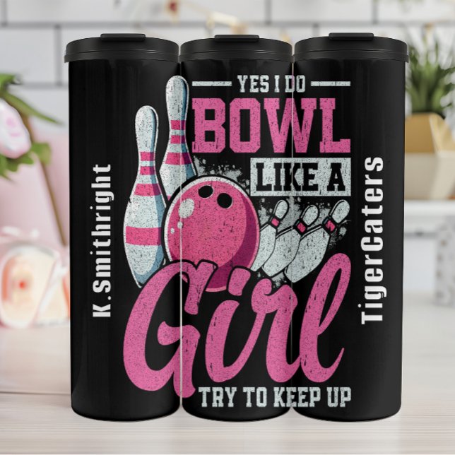 Bowl like a Girl Graphic Thermosbecher (Von Creator hochgeladen)