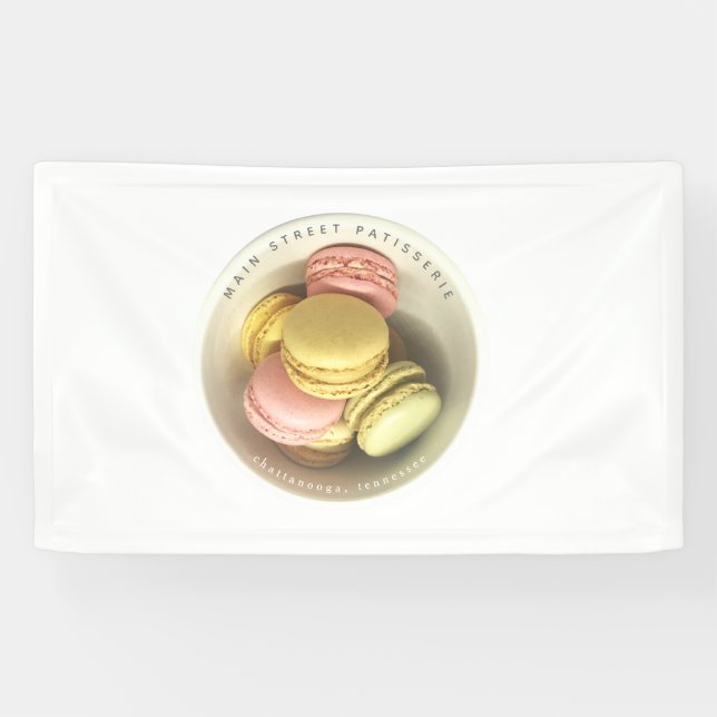 Bowl of Macarons Foto Food Business Banner (Horizontal)