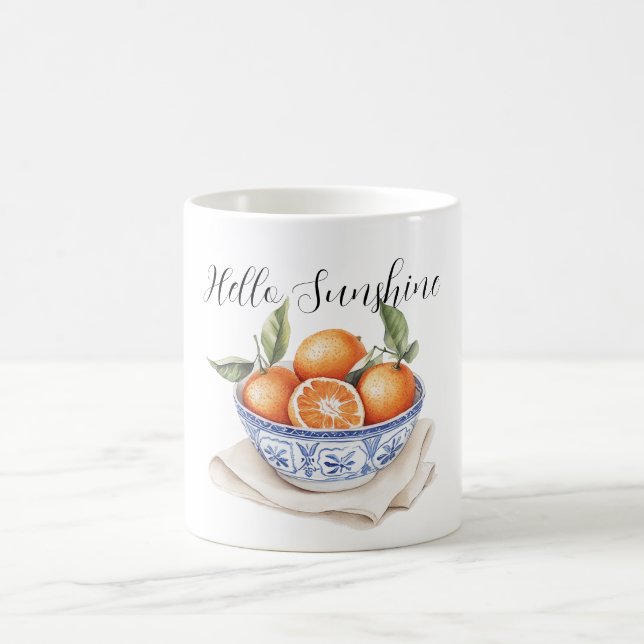Bowl of Oranges Sicilian Summer Hello Sunshine Kaffeetasse (Mittel)
