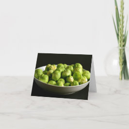 Bowl of Row Brussels Sprouts Feiertagskarte
