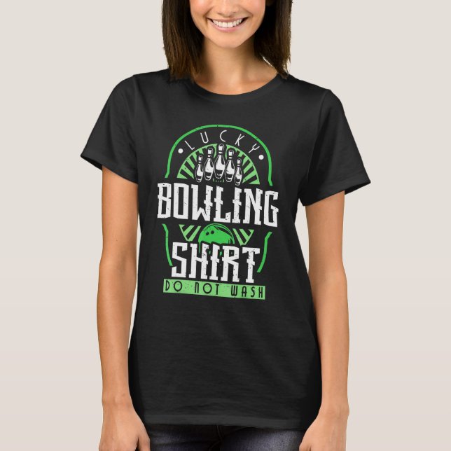 Bowl Player Lucky Bowling Bowler Erholungsraum T-Shirt (Vorderseite)