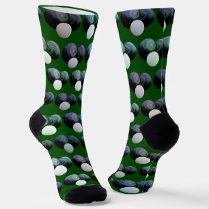 Bowle, Crew, Socken, grün und schwarz Socken