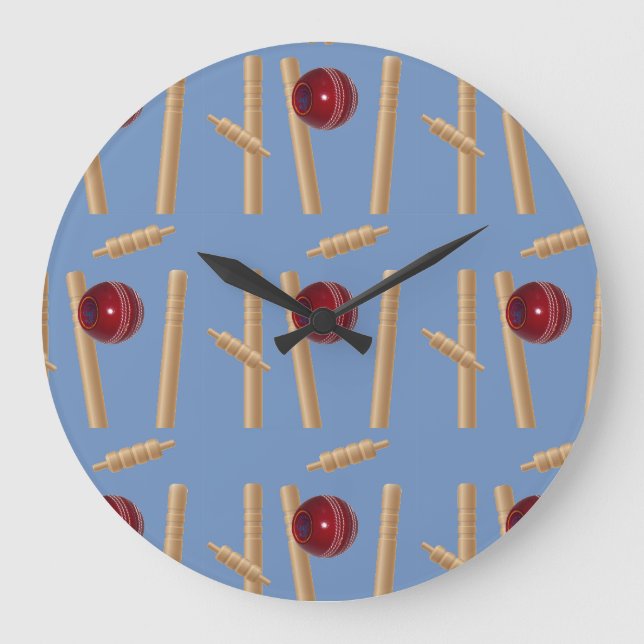 Bowled At Cricket,    Große Wanduhr (Vorderseite)