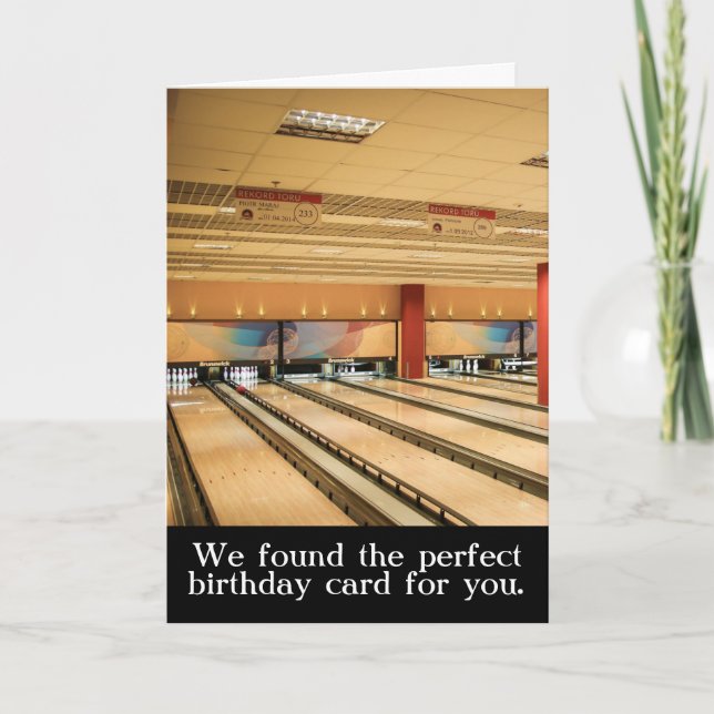 Bowler Bowling auf den Weg zum Alltag Karte (Vorderseite)