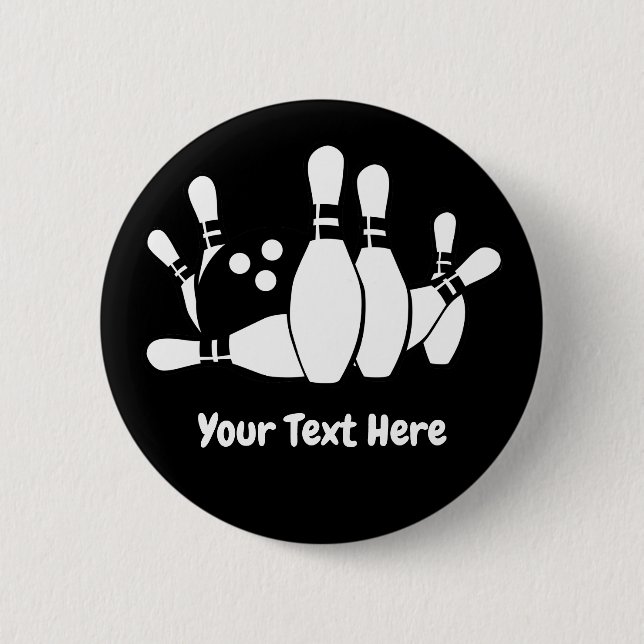 Bowler Bowling Ball Buttone Custom Button (Vorderseite)