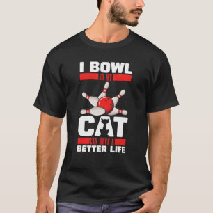 Bowler Cat Alley Team League Bowling T-Shirt