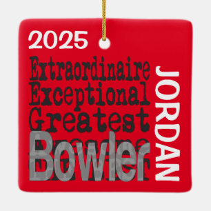 Bowler Extraordinaire Keramikornament
