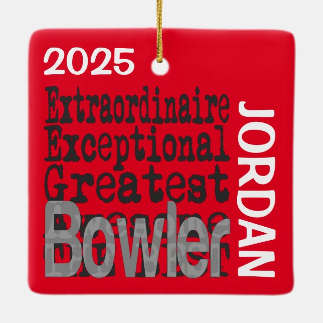 Bowler Extraordinaire Keramikornament (Rückseite)