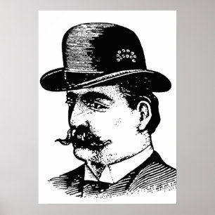 Bowler-Hut-Plakat Poster