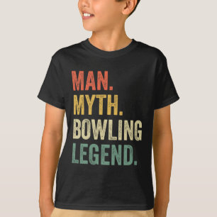 Bowler Lustiger Mann Mythos Bowling Team Legende V T-Shirt