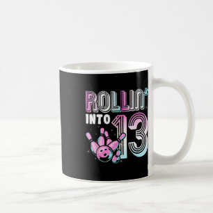 Bowler rollt in 13 Bowling 13. Geburtstag Kinder Kaffeetasse