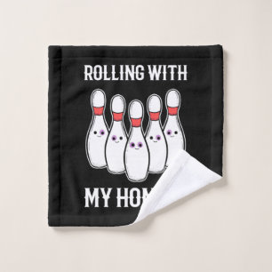 Bowler rollt mit meinen Wohnungen Waschlappen