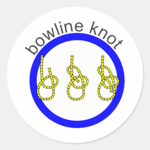 Bowline Knot Runder Aufkleber