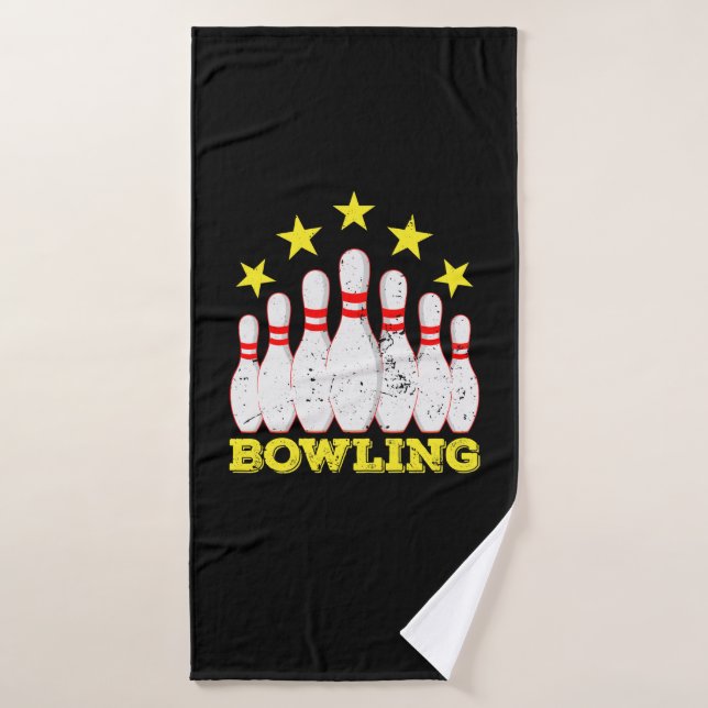 Bowling "10 Pins" Badehandtuch (Badehandtuch)