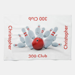 Bowling 300 Club Personalisiert Geschirrtuch