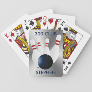 Bowling 300 Club Personalisiert Spielkarten