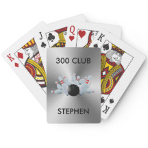 Bowling 300 Club Personalisierte Spielkarten