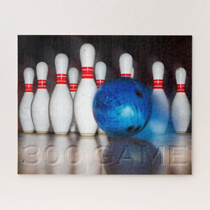 Bowling 300 Game, Bowling Ball & 10 Buttone