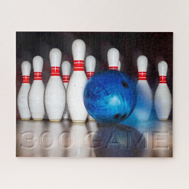 Bowling 300 Game, Bowling Ball & 10 Buttone (Horizontal)