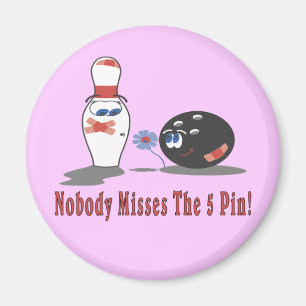 BOWLING 5 BUTTON MAGNET