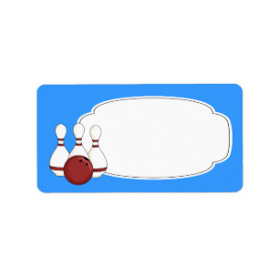 Bowling Adressaufkleber