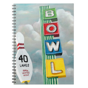 Bowling Alley Artwork Notizblock