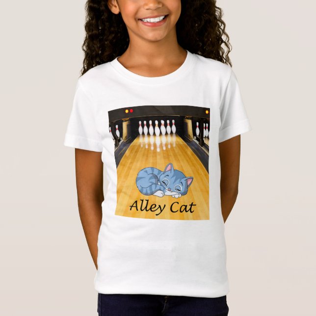 Bowling Alley Pastime Bowl mit Alley Cat T-Shirt (Vorderseite)