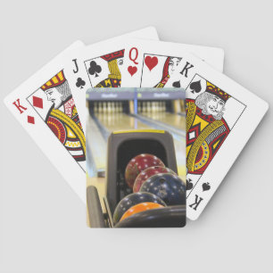 Bowling Alley und Bowlingkugeln Spielkarten
