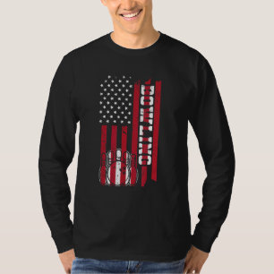 Bowling-America-Flag-Kegel-Kegeln Bowling T-Shirt