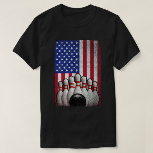 Bowling American Flag 4. Juli Für Bowler T-Shirt