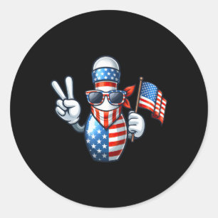 Bowling American USA Flag Sungles 4. Juli Bowl Runder Aufkleber