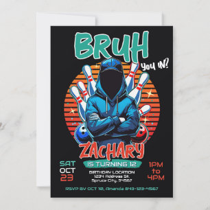 Bowling Anniversaire Fête Invitation