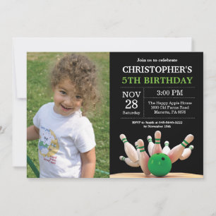 Bowling Anniversaire Invitation Anniversaire fête 